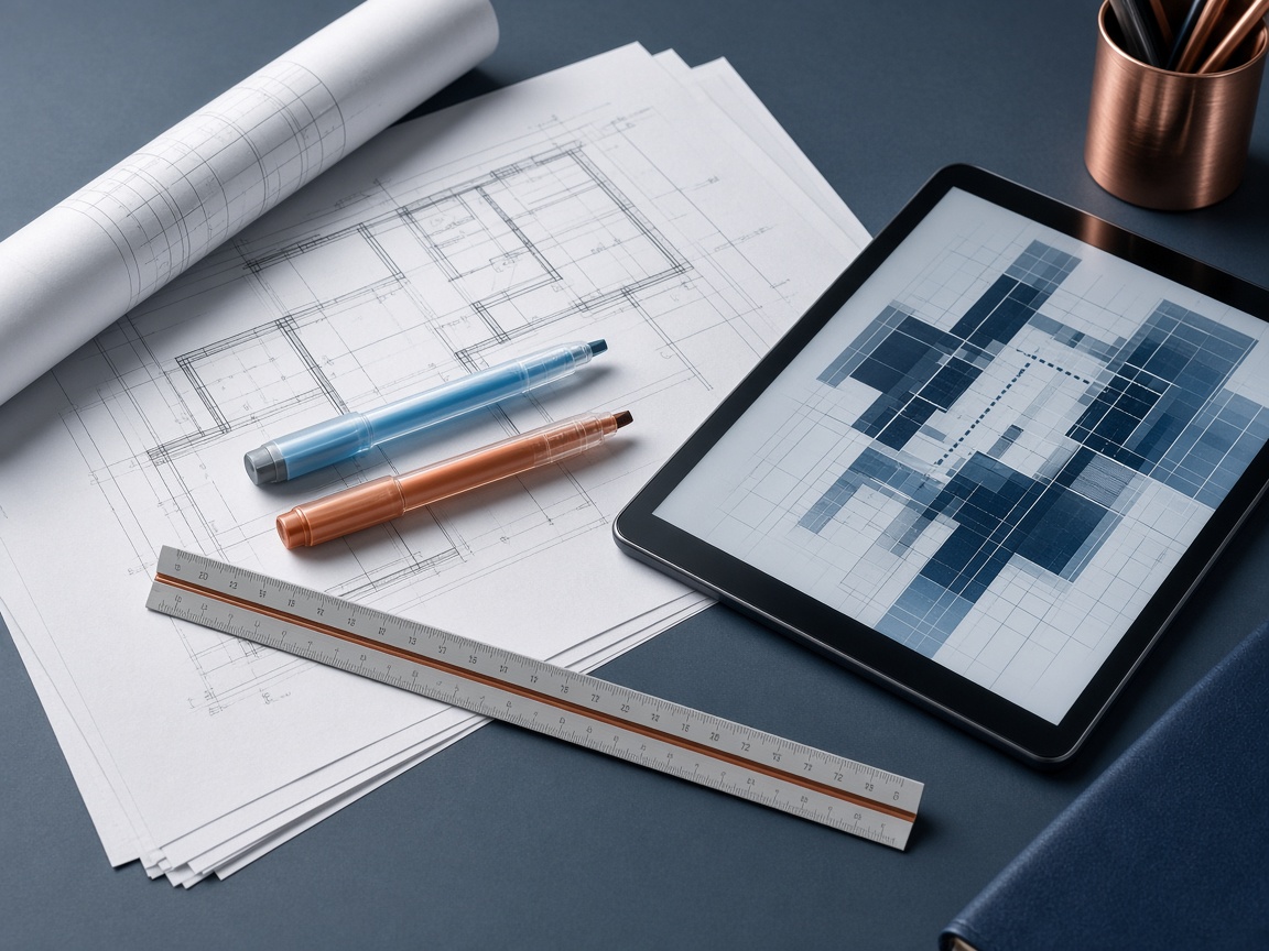 Architectural plans prepared for quantity takeoff